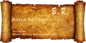 Batta Róbert névjegykártya