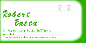 robert batta business card